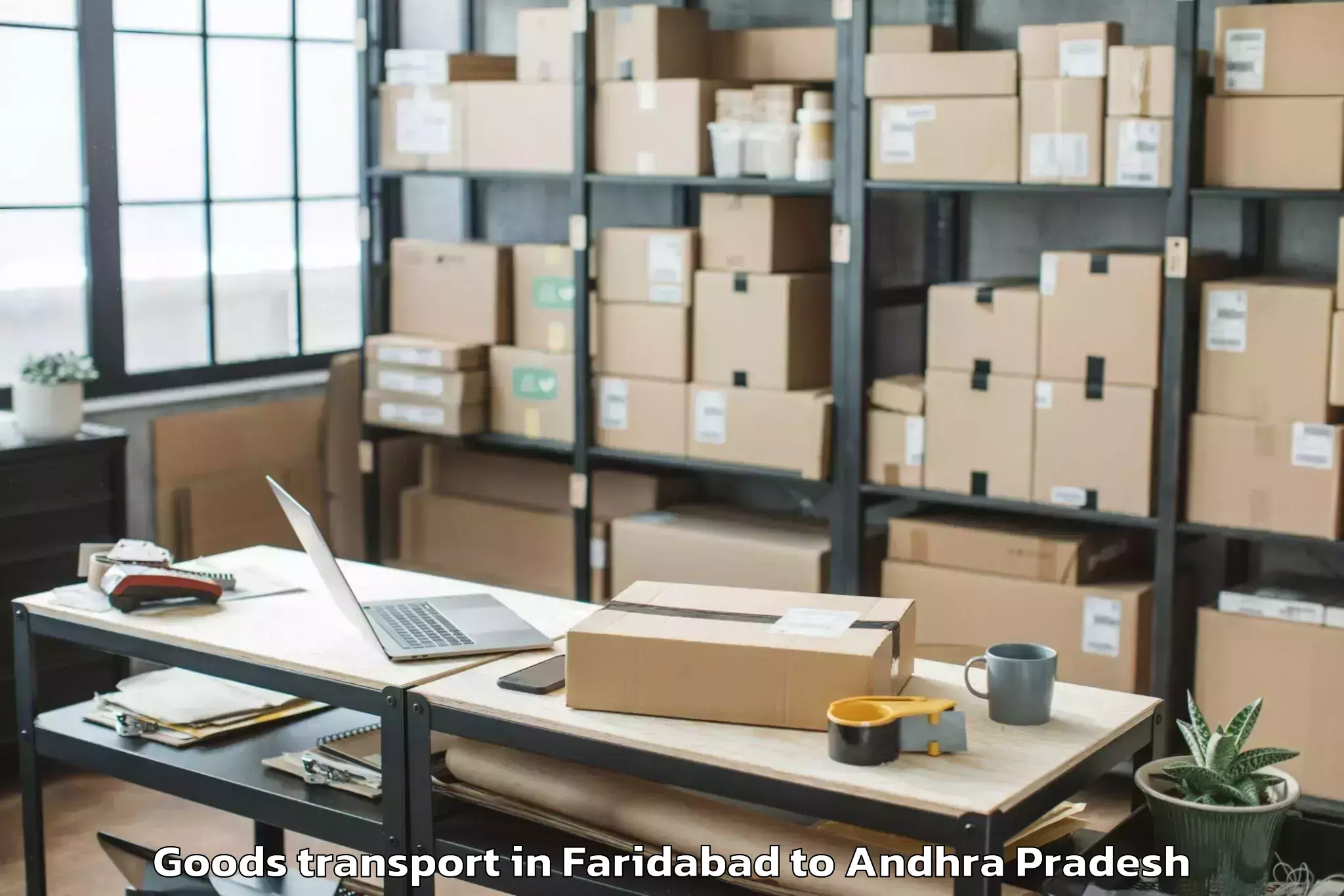 Book Faridabad to Pulicherla Goods Transport